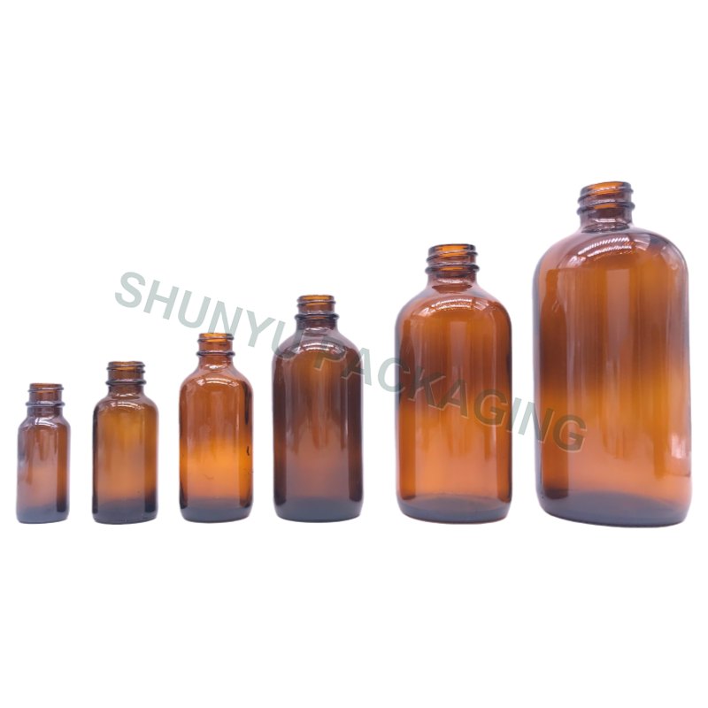 Boston Round Glass Bottles for Essential Oils & Liquid Packaging (15ml鈥?00ml+)